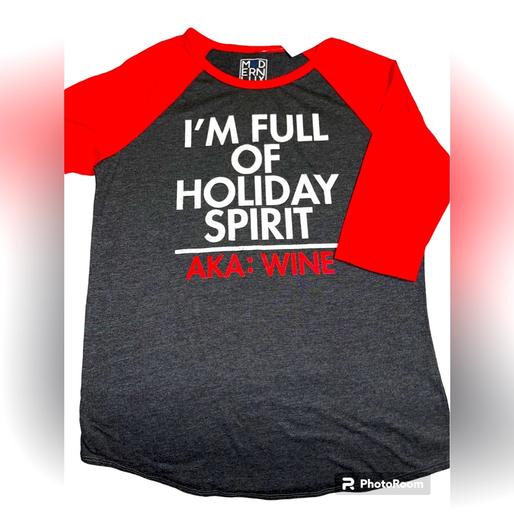 Modern LUX “Full of Holiday Spirit”‎ Women’s Baseball Tee
